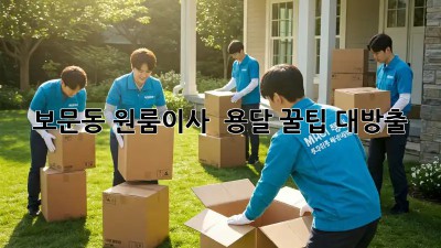 보문동 원룸이사 🚚 용달, 꿀팁 대방출! ✨